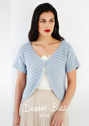 "Adriana Cardigan" - Cardigan Knitting Pattern For Women in Debbie Bliss Sita