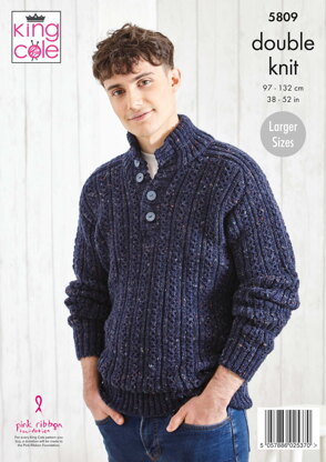 Sweaters Knitted in King Cole Merino Blend DK - 5809 - Downloadable PDF