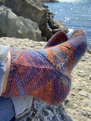Funny tunisian crochet Socks