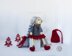 Elf girl Christmas doll knitted flat