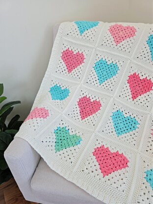 Crochet Heart Quilt