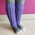 Lavender Waffle Leg Warmers