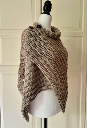 Beginner's Button Wrap Shawl: Best-Beginners-Button-Wrap Around