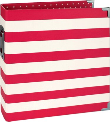 Simple Stories Sn@p! Designer Binder 6"X8" - Red Stripe