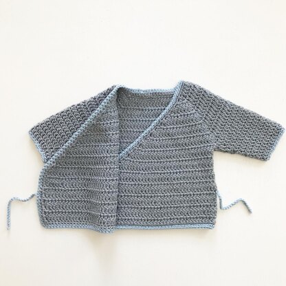 Baby wrap cardigan Crochet pattern by Inez de Goede | LoveCrafts