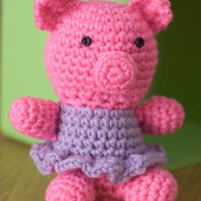 Little Crochet Piggy in Red Heart Super Saver Economy Solids - WR1732