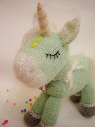 Toy Knitting Pattern plush Unicorn Knit a magical Unicorn as a gift for a girl