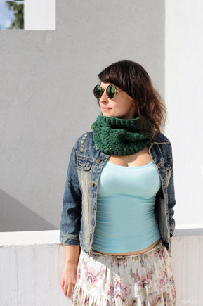 Greenland cable knit cowl #2