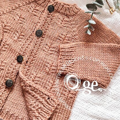 Cinnamon Top Down Cardigan - P273