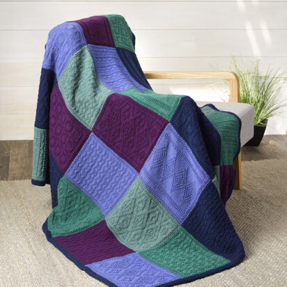 #1238 Paradise City - Afghan Knitting Pattern for Home in Valley Yarns Northampton by Valley Yarns