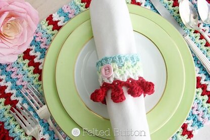 V-Stitch Placemat & Napkin Ring