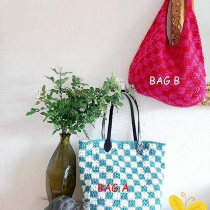 2 styles checkered bags