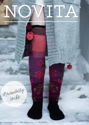 Rowanberry Socks in Novita Nalle and Nordic Wool - Downloadable PDF