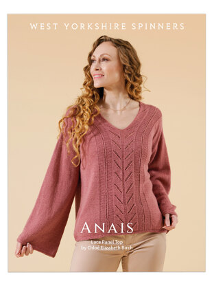 Anais Lace Panel Top in West Yorkshire Spinners Exquisite Lace - DBP0271 - Downloadable PDF