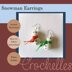 Mini Snowman Christmas Earrings