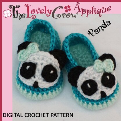 Applique Panda Booties