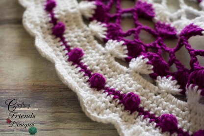 Trellis Waves Round Afghan