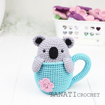 Rattle koala in the cup