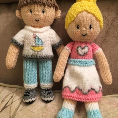 Tilly and Tom Twin Dolls