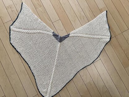 Bat wing shawl