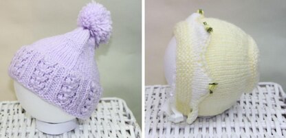 Knitting Pattern baby hats UK & USA Terms #113
