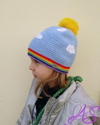 Rainbow, Sun and Clouds Hat