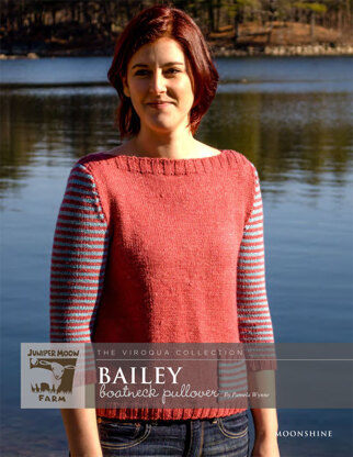 Bailey Boatneck Pullover in Juniper Moon Farm Moonshine - Downloadable PDF