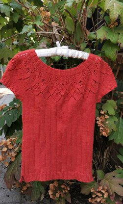 Knitting Sunset Top Down Sweater
