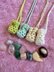 Crochet Crystal Pouch Necklace