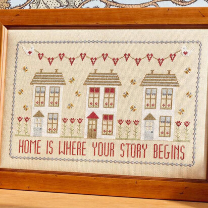 Historical Sampler Company Home Is Where Your Story Begins Cross Stitch Kit - 35cm x 21cm