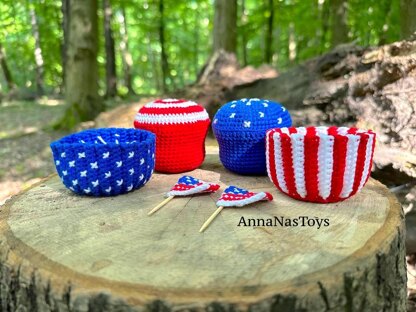 Cupcakes for US Independence Day