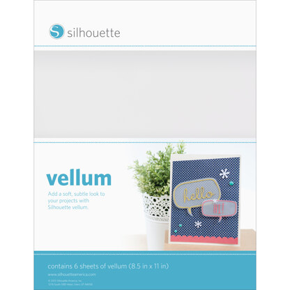 Silhouette America Silhouette Vellum Sheets 8.5"X11" 6/Pkg - Translucent White