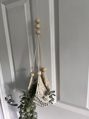 Lace Knit Hanging Planter