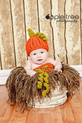 Chunky Pumpkin Hat & Cocoon