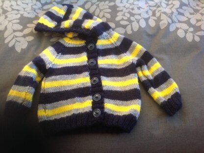 striped baby cardigan