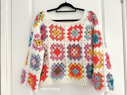 Granny Square Mohair sweater