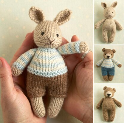 Mini boy bunny and bear