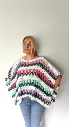 Oversized Tulip Flower Poncho