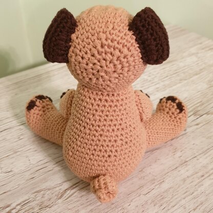 Perry the Pug - UK Terminology - Amigurumi