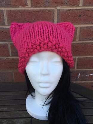 Chunky Cat Hat Knitting Pattern.