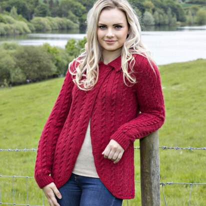 Cabled Jacket in Twilleys Freedom Alfresco Aran - 9206