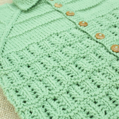 Heirloom Baby Cardigan in Imperial Yarn - F03