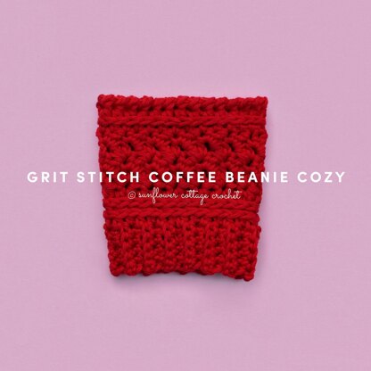 Grit Stitch Coffee Beanie Cozy