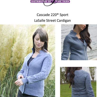 La Salle Street Cardigan in Cascade 220 Sport - DK174