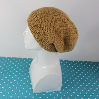 Simple Aran Slouch Hat