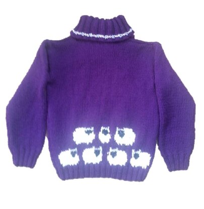 Sweater with Cute Fluffy Sheep