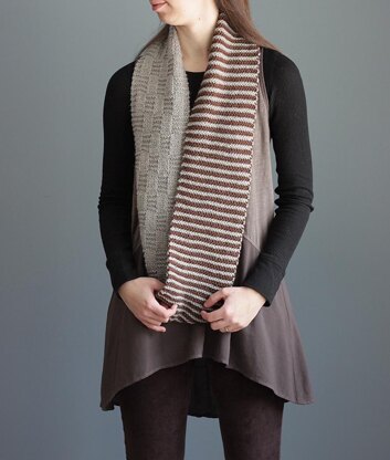 Stripe & Basket Cowl