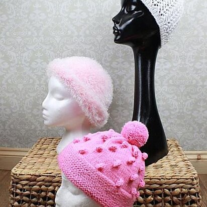 Winter Warmer Hats Knitting Pattern #305