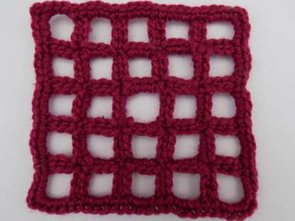 Crochet Lattice Granny Square