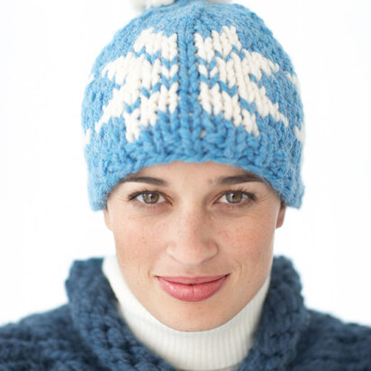 Snow Day Cap in Lion Brand Wool-Ease Thick & Quick - 80102AD